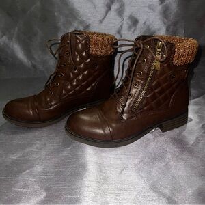Women’s Quilted Combat Boots